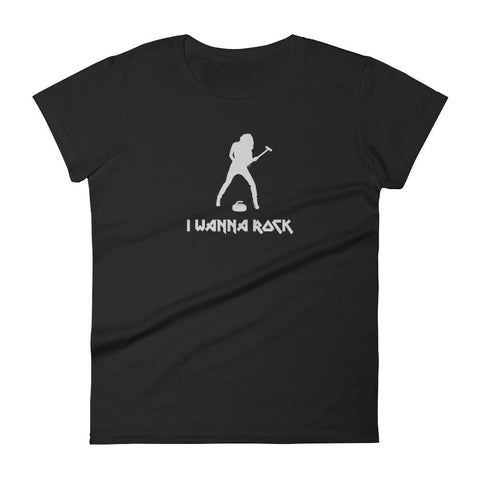I Wanna Rock - Female - Curling T-Shirt