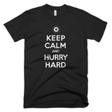 Keep Calm and Hurry Hard - Curling T-Shirt (dark / distressed)