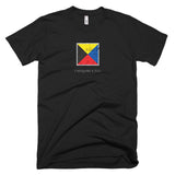 I Require A Tug - Signal Flag T-Shirt (dark / distressed)