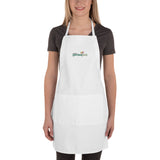 Embroidered Apron - white - Manteca Garden Club