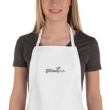 Embroidered Apron - white - Manteca Garden Club