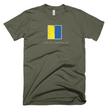 I Desire To Communicate - Signal Flag T-Shirt  (dark / distressed)