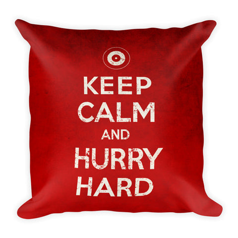Keep Calm - Curling 18x18 Square Pillow