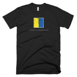 I Desire To Communicate - Signal Flag T-Shirt  (dark / distressed)